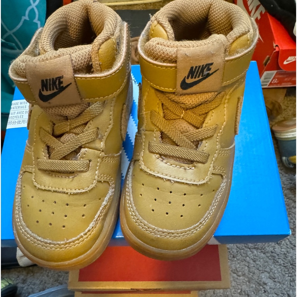 Nike toddler sneakers in tan